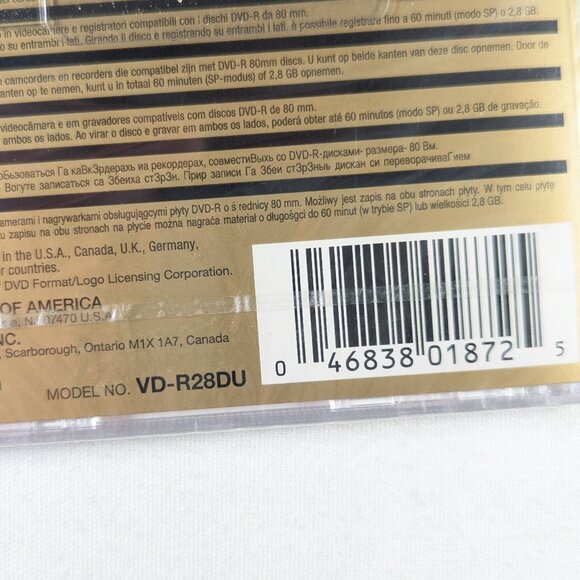 3 x New in plastic JVC DVD-R Camcorder disc 60 mins / 2.8GB - Picture 4 of 10